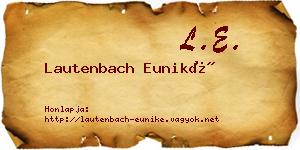 Lautenbach Euniké névjegykártya